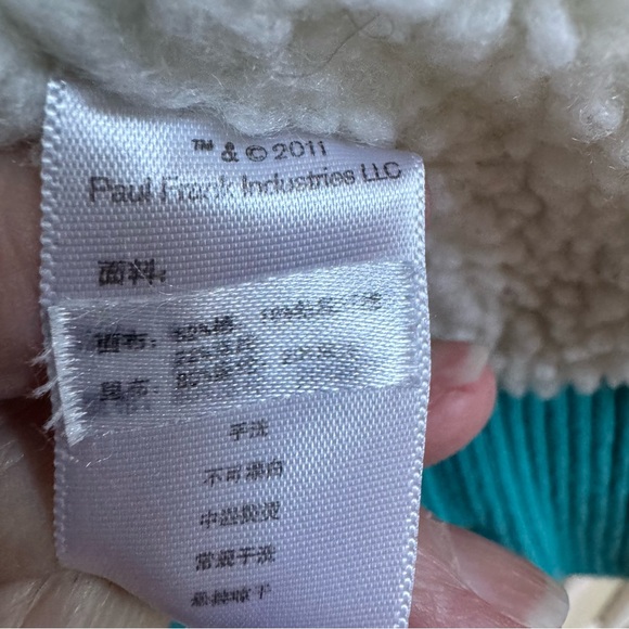 Paul Frank 2011 Teal Julius the Monkey Baseball Print Sherpa Lined Hoodie. XL - Picture 8 of 8